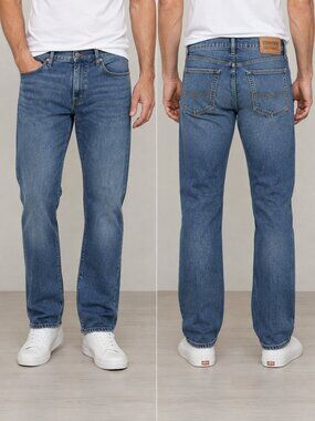 Signature by Levi Strauss Men's Straight Leg Jeans W36 L30 Blue Denim Classic